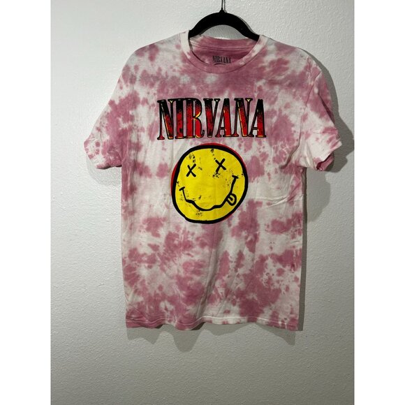 NIRVANA Other - NEW Nirvana pink tie dye smiley tee, Size M